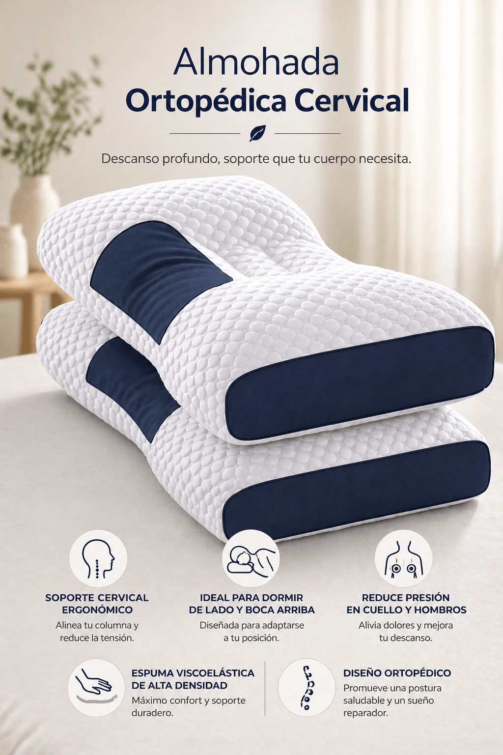 ALMOHADA CERVICAL ERGONÓMICA 3D