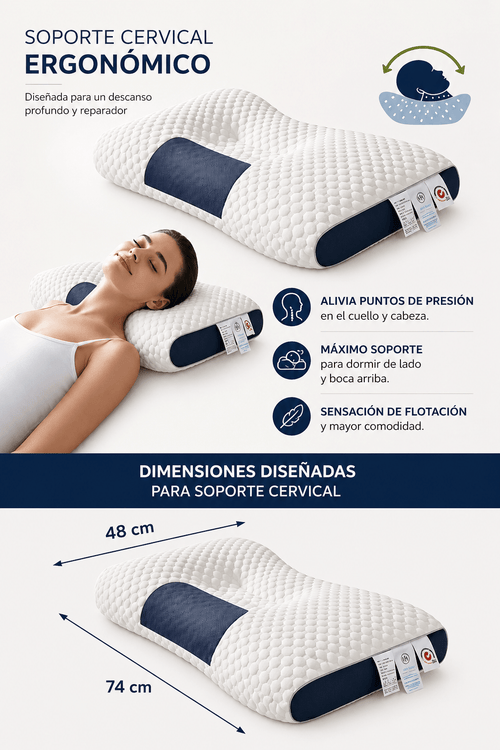 ALMOHADA CERVICAL ERGONÓMICA 3D