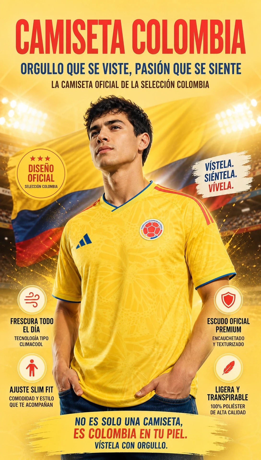 Camiseta Colombia Hombre